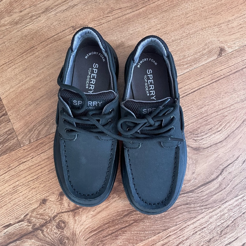Sperry Boat Shoes, never worn. Boys Size 13 Black